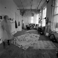 Francesca Woodman in her studio-05, 1976