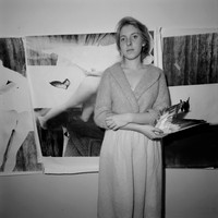 Francesca Woodman in her studio-20, 1978
