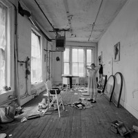 Francesca Woodman in her studio-17, 1976
