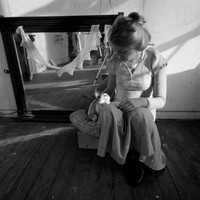 Francesca Woodman in her studio-10, 1976