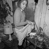 Francesca Woodman in her studio-08, 1976