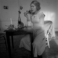 Francesca Woodman in her studio-09, 1976