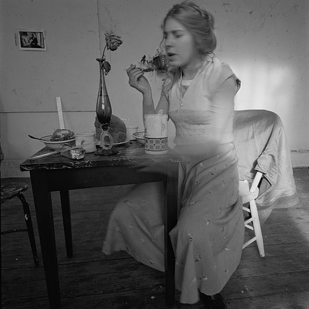 Francesca Woodman in her studio-09, 1976