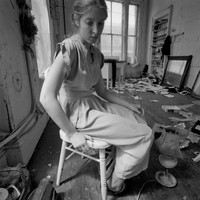 Francesca Woodman in her studio-15, 1976