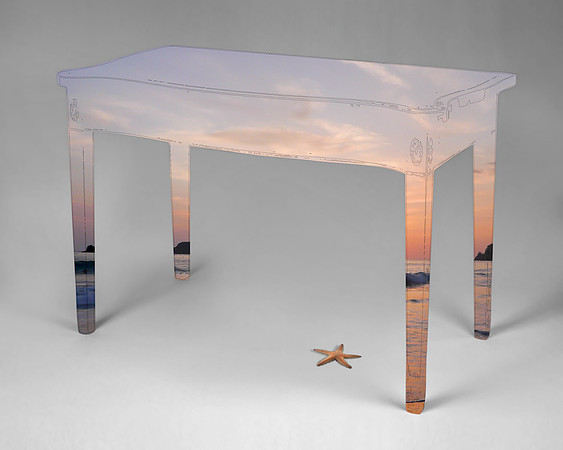Hepplewhite Serpentine Serving Table